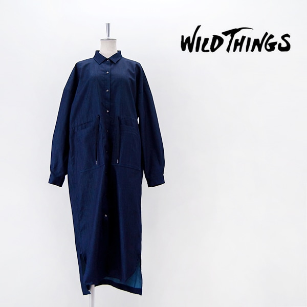 【SOLDOUT】WILD THINGS ワイルドシングス レディース ナノテックス デニムワンピース［WTL25017KB］【2025SS】