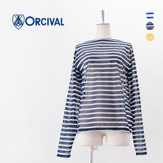 ORCIVAL オーシバル レディース シースルー ボートネックプルオーバー［OR-C0461STJ］【BASIC】
