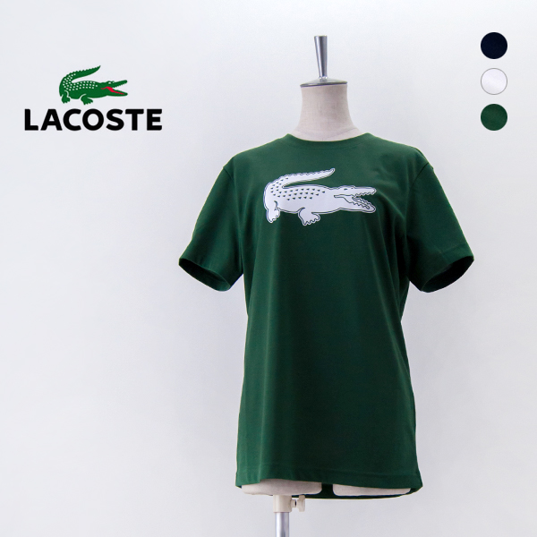 LACOSTE ラコステ メンズ コットンブレンドウルトラドライ ロゴプリントTシャツ［TH2042-99］【2025SS】