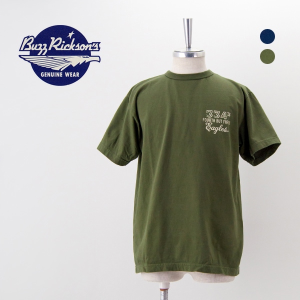 BUZZ RICKSON'S バズリクソンズ メンズ 半袖Tシャツ 334th FTR-BOMB.SQ.［BR79515］【2025SS】