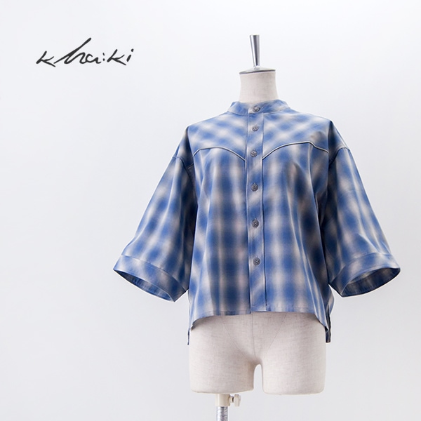 【SOLDOUT】kha:ki カーキ レディース カーブヨークシャツ［MIL25HBL3144］【2025SS】