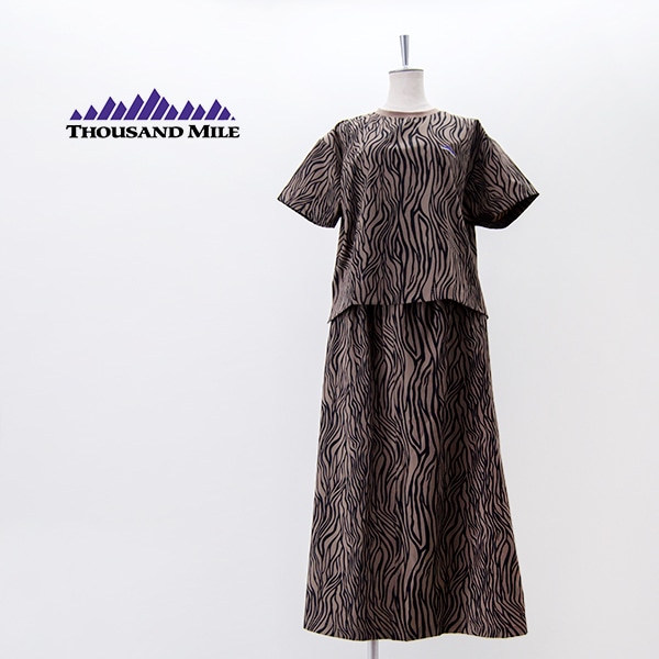【SOLDOUT】THOUSAND MILE サウザウンドマイル レディース アニマル ショートスリーブTシャツ&スカートセット［TM251QP00032］【2025SS】