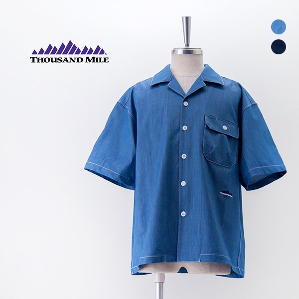 【SOLDOUT】THOUSAND MILE サウザウンドマイル ユニセックス ショートスリーブ ユーティリティシャツ［TM251TD00321］【2025SS】
