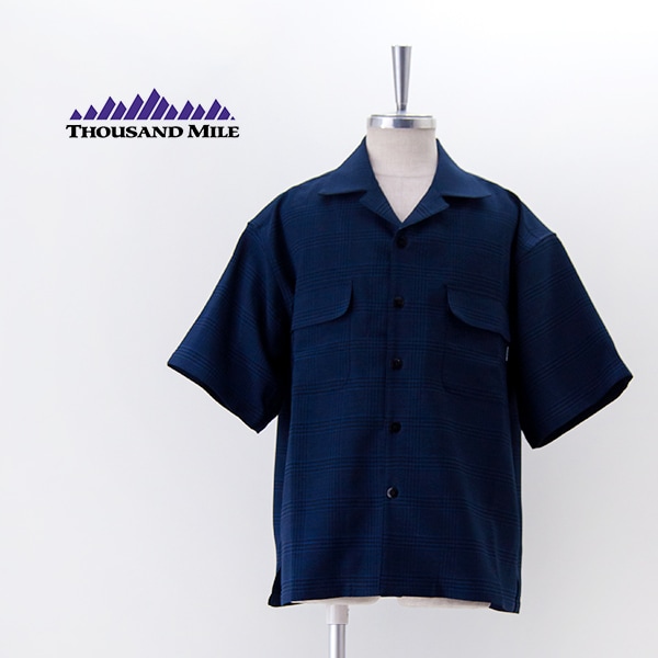 【SOLDOUT】THOUSAND MILE サウザウンドマイル ユニセックス ショートスリーブ チェックシャツ［TM251LC00191］【2025SS】