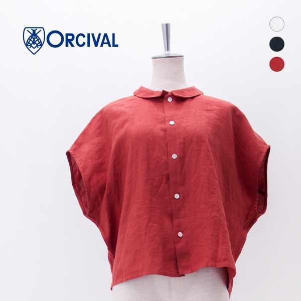 ORCIVAL オーシバル レディース リネン スリーブレスシャツ［OR-B0360YLM］【BASIC】
