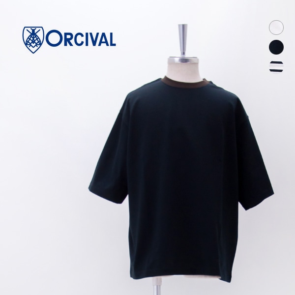 ORCIVAL オーシバル メンズ コットン クルーネックワイドTシャツ［OR-C0460MSD］【BASIC】