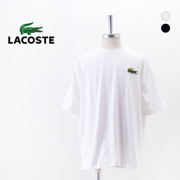 【SOLDOUT】LACOSTE ラコステ ユニセックス シェニールワニロゴルーズフィットTシャツ［TH2745-10］【2025SS】