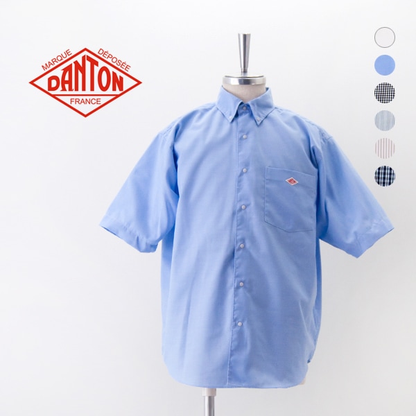 DANTON ダントン メンズ プランサーボタンダウン 半袖シャツ［DT-B0337POD］【2025SS】