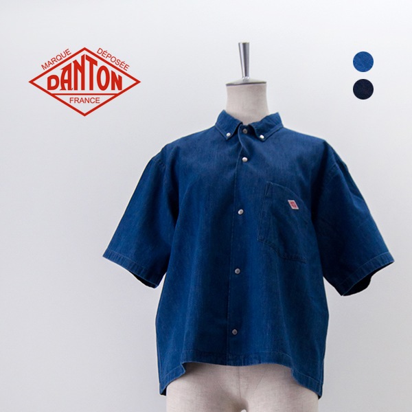 DANTON ダントン レディース デニムダンガリー ボタンダウン
