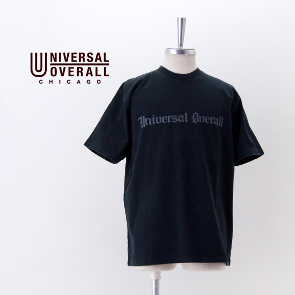 【SOLDOUT】UNIVERSAL OVERALL ユニバーサルオーバーオール ユニセックス オールドイングリッシュロゴ ケミカルウォッシュTシャツ［U2513209-E］【2025SS】