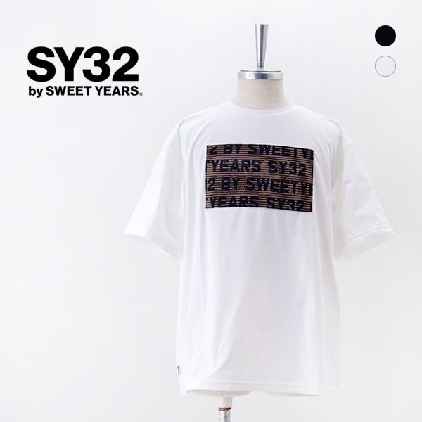 【SOLDOUT】SY32 by SWEET YEARS エスワイサーティトゥバイスィートイヤーズ メンズ ジャガード エンボスロゴTシャツ［15069J］【2025SS】