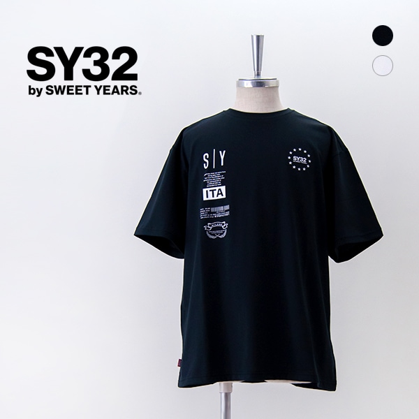 【SOLDOUT】SY32 by SWEET YEARS エスワイサーティトゥバイスィートイヤーズ メンズ マルチロゴ グラフィックTシャツ［15050］【2025SS】