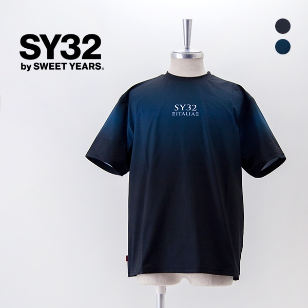 【SOLDOUT】SY32 by SWEET YEARS エスワイサーティトゥバイスィートイヤーズ メンズ グラデーション ビッグロゴTシャツ［15026］【2025SS】