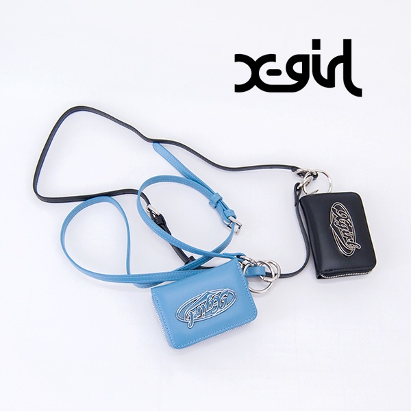 【SOLDOUT】X-girl エックスガール オーバルロゴ バックル コイン＆カードケース［105251054011］【2025SS】