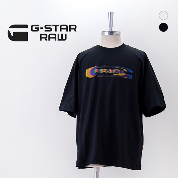 【SALE 50%OFF】G-STAR RAW ジースターロゥ メンズ カラーシフト オールドスクールロゴTシャツ［D26039-C784］【2025SS】【返品交換不可】