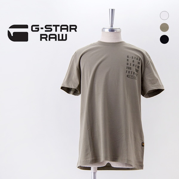 【SALE 50%OFF】G-STAR RAW ジースターロゥ メンズ テキストチェストTシャツ［D25968-C506］【2025SS】【返品交換不可】