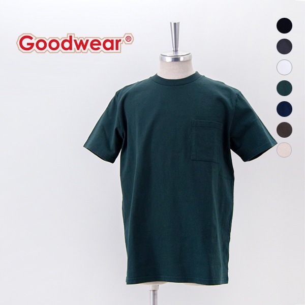 Goodwear グッドウェア ユニセックス ポケット付きTシャツ［2W7-2500］【BASIC】