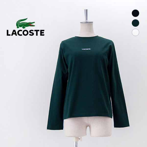 【SOLDOUT】LACOSTE ラコステ レディース ワンポイント刺しゅう長袖Tシャツ［TF009J-99］【2025SS】