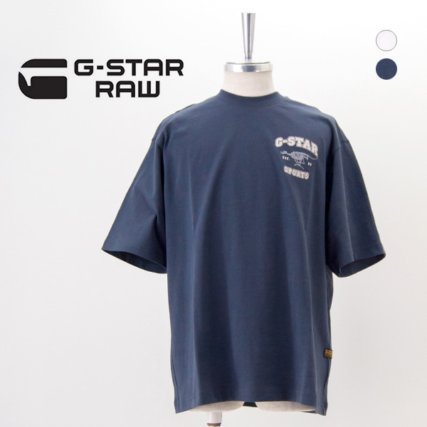 【SALE 50%OFF】G-STAR RAW ジースターロゥ メンズ ランニングドッグ ボクシーTシャツ［D27722-C336］【2025FW】【返品交換不可】