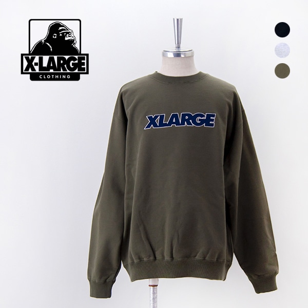 XLARGE エクストララージ メンズ スタンダードロゴ クルーネックスウェットシャツ［101253012001］【2025FW】