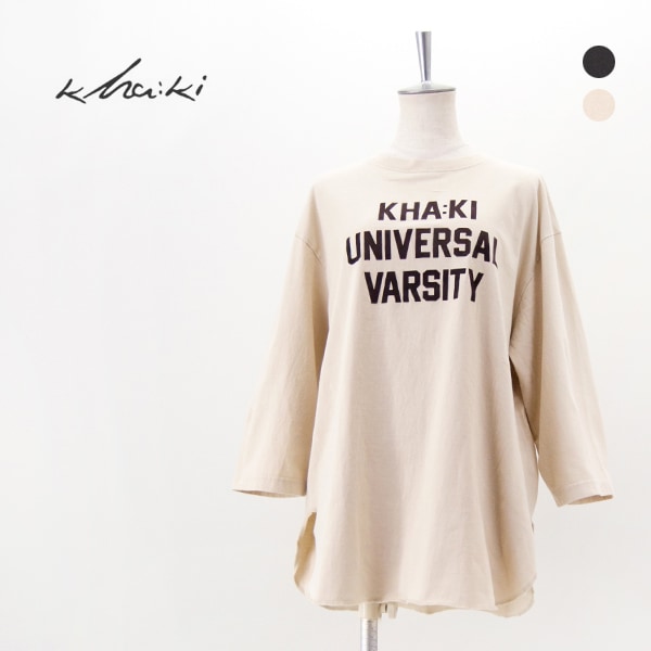 【SOLDOUT】kha:ki カーキ レディース 7分袖Tシャツ(K.U.V)[MIL25SCS3459]【2025FW】