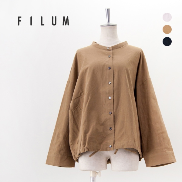 【SOLDOUT】FILUM フィルム レディース 裾ギュット オーバーシャツ［2503107］【2025FW】