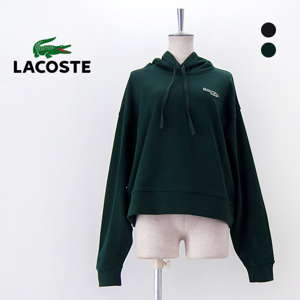 【SOLDOUT】LACOSTE ラコステ レディース ネーム＆ワニロゴパッチスウェットフーディー［SF7607-99］【2025FW】