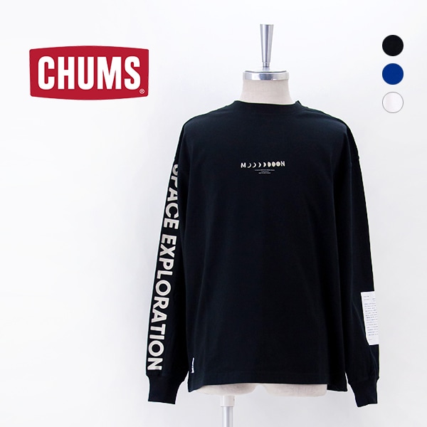 【SALE 20%OFF】CHUMS チャムス メンズ スペースブービームーンブラッシュドロングスリーブTシャツ［CH01-2634］【2025FW】【返品交換不可】