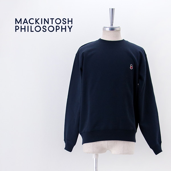 【SALE 30%OFF】MACKINTOSH PHILOSOPHY マッキントッシュ フィロソフィー メンズ バッキンガムベア 10オンス裏パイル ワンポイントクルーネック［H1P73692］【2025FW】【返品交換不可】