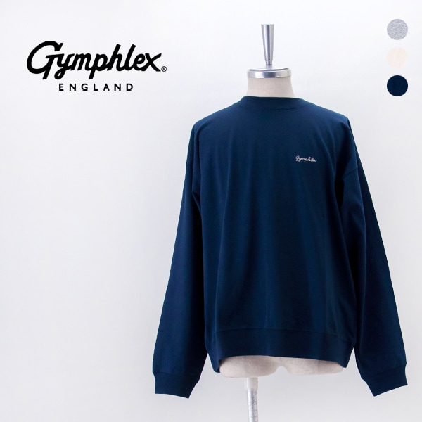 Gymphlex ジムフレックス メンズ コットンジャージー クルーネック長袖Tシャツ［GY-C0487HKT］【2025FW】