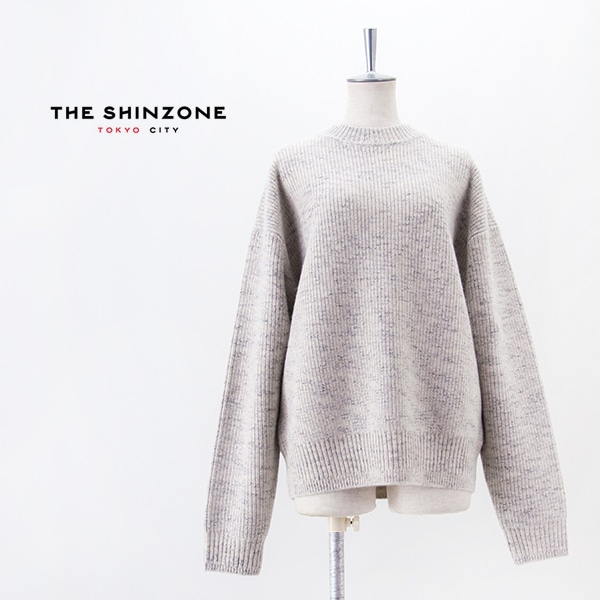 薄水色ノーソーイングニット3084 TIME SALE】ボートネック透かし柄ニットプルオーバー 49AV JUNKO