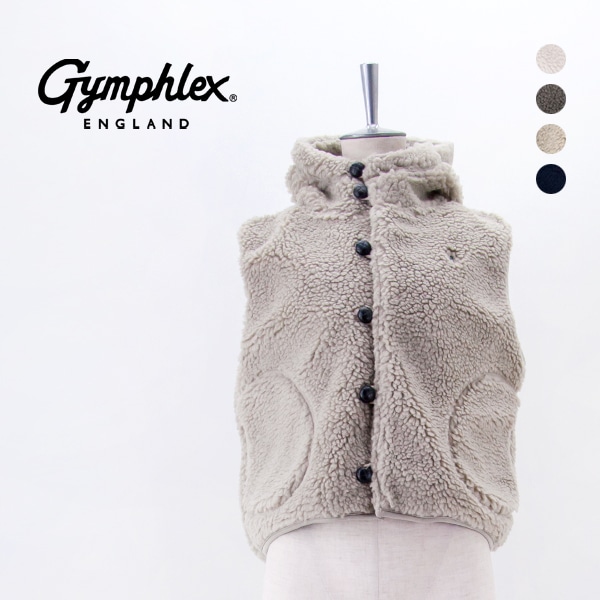 【SALE 30%OFF】Gymphlex ジムフレックス レディース ボアフードショートベスト［GY-A0726BOA］【2025FW】【返品交換不可】