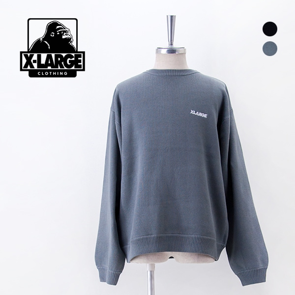 XLARGE エクストララージ メンズ スランテッドOG ニットセーター［101254015002］【2025FW】