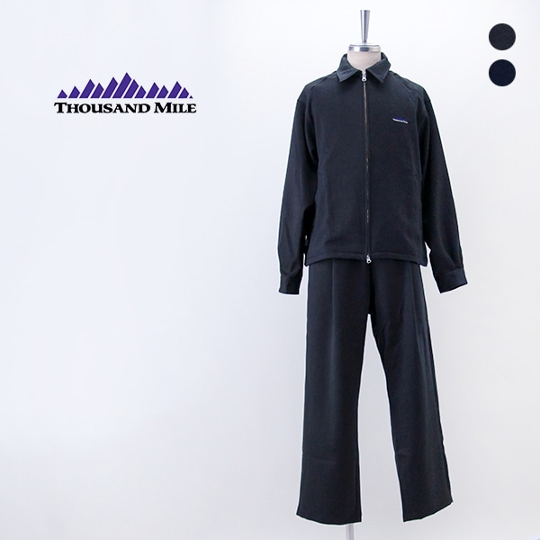 【SALE 50%OFF】THOUSAND MILE サウザウンドマイル メンズ ジップブルゾン&パンツ&バッグ セットアップ［TM252WL00051］【2025FW】【返品交換不可】