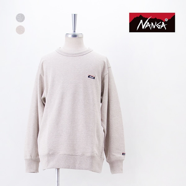 【SOLDOUT】NANGA ナンガ ユニセックス エコハイブリッド ミニボックスロゴ エンブロイダリースウェットシャツ［NW2441-1F013］【2025FW】