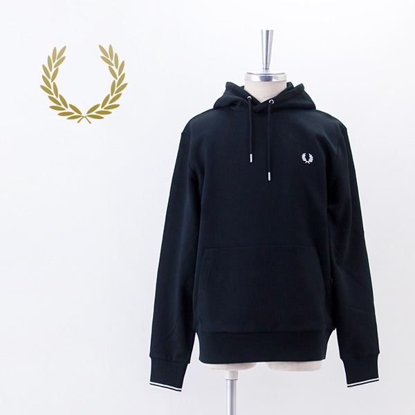FRED PERRY フレッドペリー ユニセックス ティップド フーデッドスウェットシャツ［M2643］【2025FW】