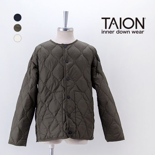 【SALE 30%OFF】TAION タイオン ユニセックス ソフトシェル ミリタリー クルーネック ダウンジャケット［TAION-104ALSBML-1］【2025FW】【返品交換不可】