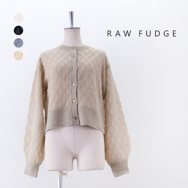 RAW FUDGE ローファッジ レディース シアージャガードカーディガン［7654566］【2025FW】