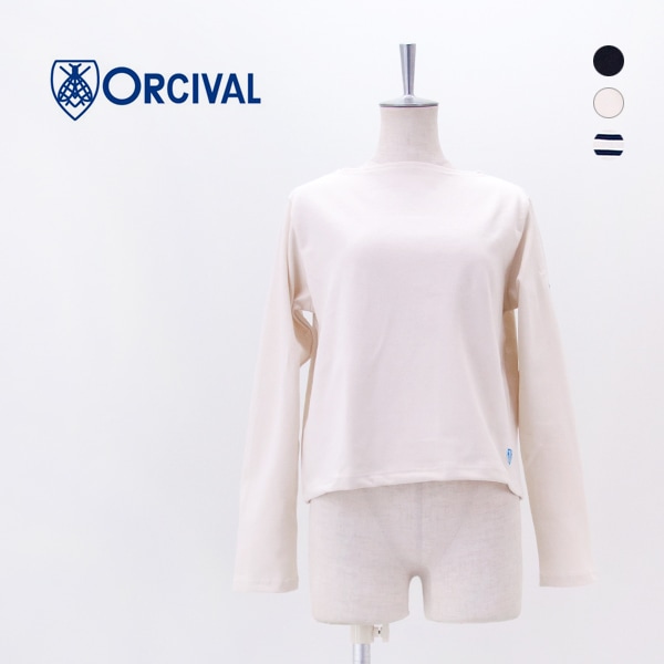 ORCIVAL オーシバル レディース コットンロード ボートネック クロップドバスクTシャツ［B511］【2026SS】