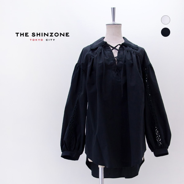 THE SHINZONE シンゾーン レディース レースアップ ブラウス［26SMSBL02］【2026SS】