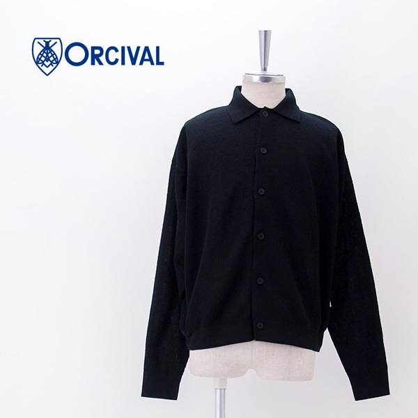 ORCIVAL オーシバル メンズ ハーフミラノニット 衿付きニットカーディガン［OR-D0139HMN］【2026SS】