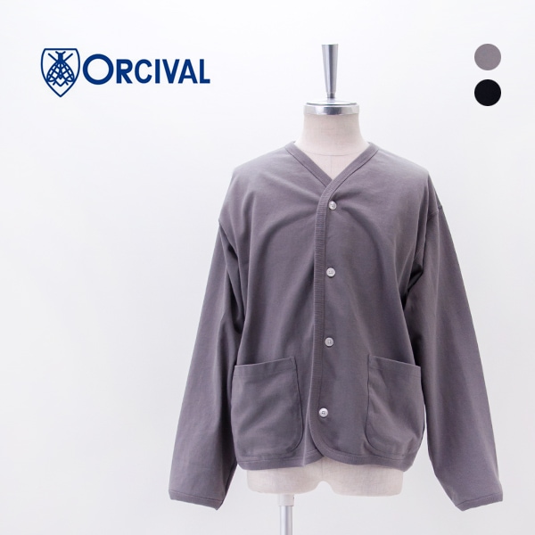 ORCIVAL オーシバル メンズ コットン Vネックカーディガン［OR-C0523PEY］【2026SS】