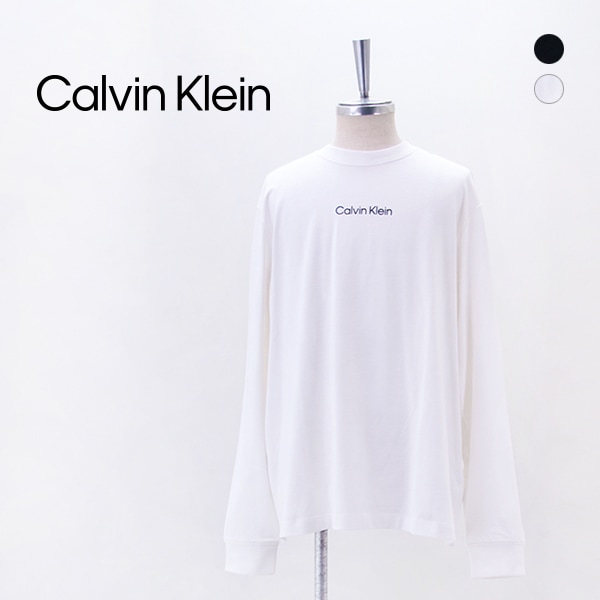 Calvin Klein カルバンクライン メンズ ロングスリーブリラックススタンダードロゴクルーネックTシャツ［4LD232G］【2026SS】
