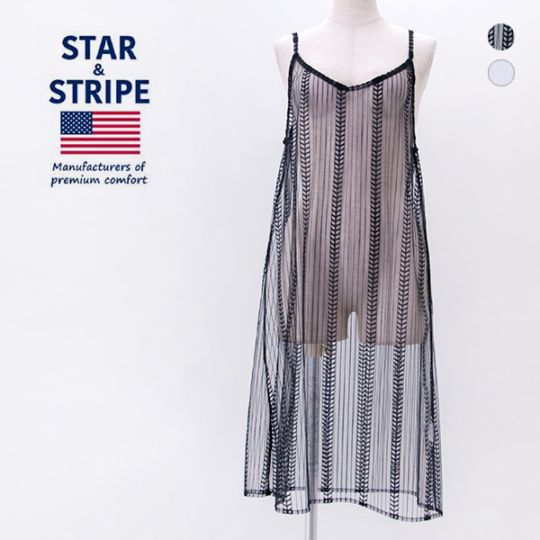 STAR&STRIPE スターアンドストライプ レディース シアーシースルー レースワンピース［SSMD-089］【2026SS】