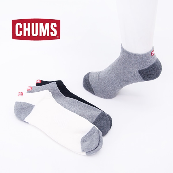 CHUMS チャムス 3Pチャムスロゴアンクルソックス［CH06-1133］【2026SS】