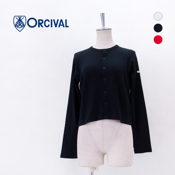 ORCIVAL オーシバル レディース パターンメッシュ コットン クルーネックカーディガン［OR-C0526OWE］【2026SS】