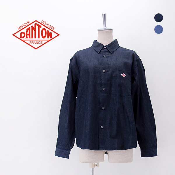 DANTON ダントン レディース デニムダンガリー レギュラーカラーシャツ［DT-B0442DUG］【BASIC】