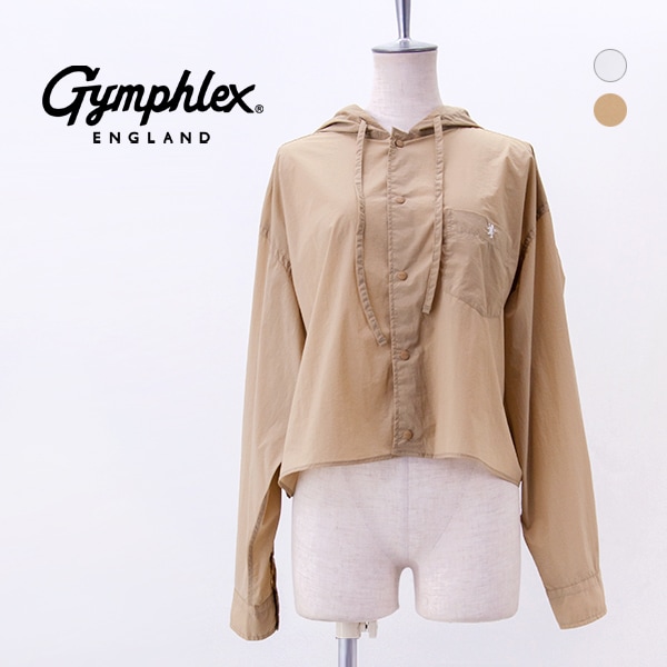 Gymphlex ジムフレックス レディース ナイロン フードシャツジャケット［GY-B0463DNT］【2026SS】