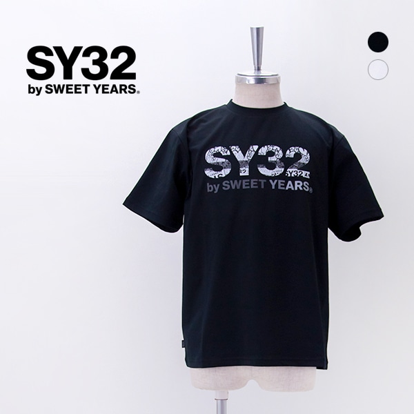 SY32 by SWEET YEARS エスワイサーティトゥバイスィートイヤーズ メンズ ベーシックグラフィックロゴTシャツ［32-26SN1-21］【2026SS】