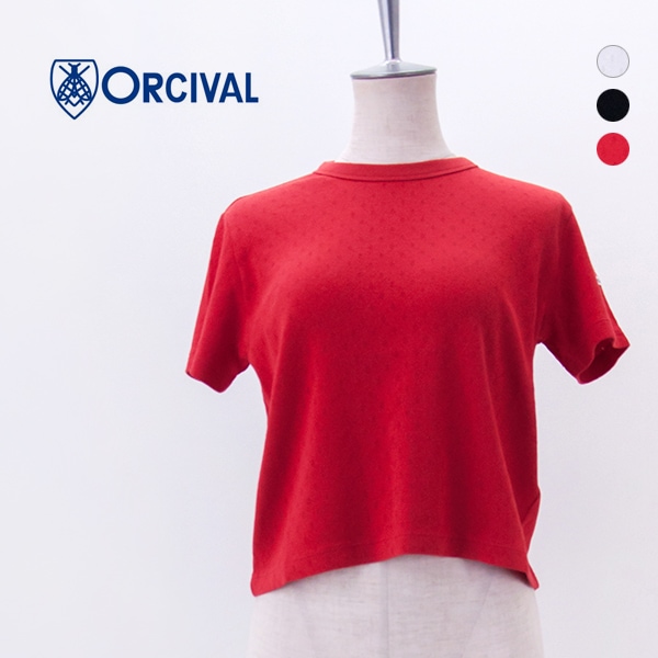 ORCIVAL オーシバル レディース パターンメッシュ クルーネックTシャツ［OR-C0527OWE］【2026SS】